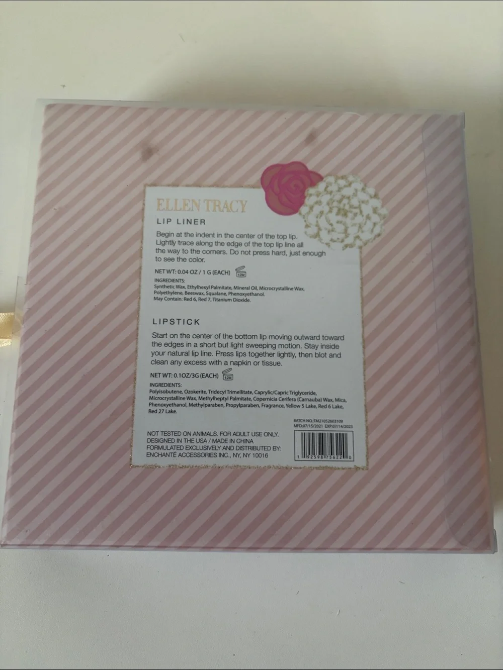 Ellen Tracy Lipstick Lip & Liners - Pink & Rose Hues